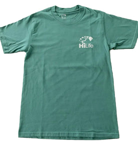 HiLife ベーシック ロゴ ハワイアン Tシャツ メンズ グリーン