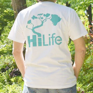 HiLife ベーシック ロゴ ハワイアン Tシャツ メンズ ホワイト 白