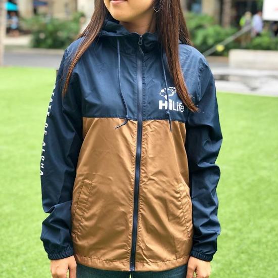 HiLife ハワイアン ウィンドブレーカー ネイビー/サンド