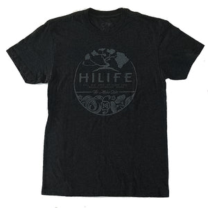 HiLife ハワイアン アロハサークル トリブレンド Tシャツ メンズ 黒