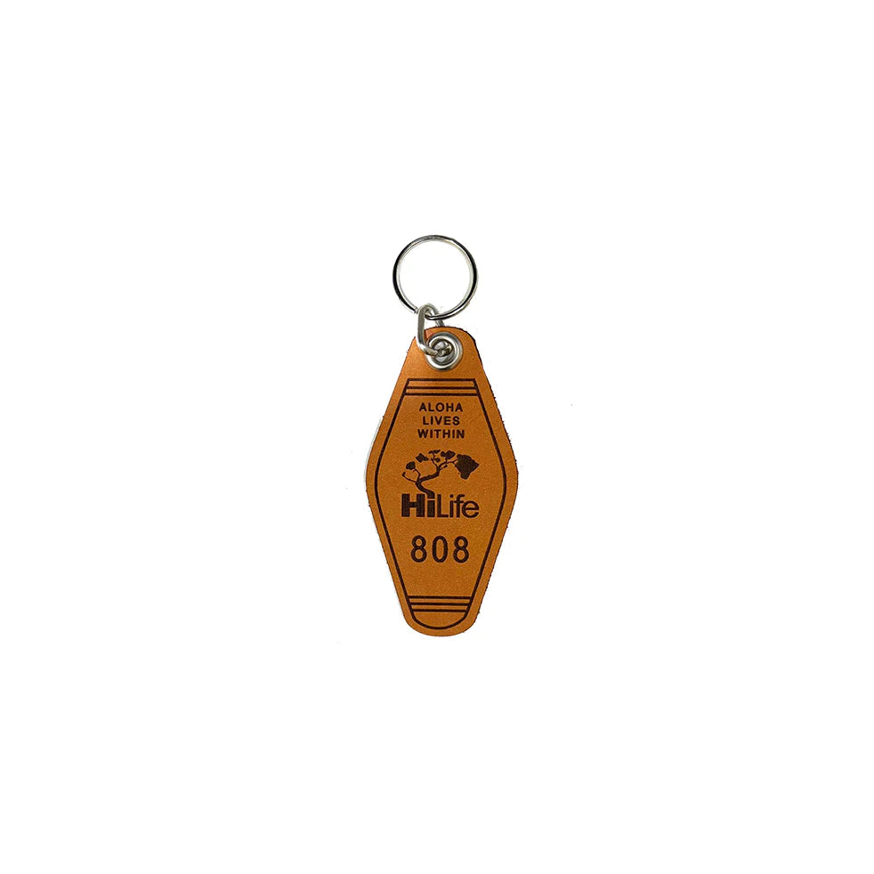 Motel Key tag Leather Brown