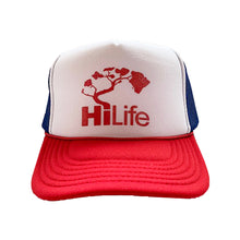 画像をギャラリービューアに読み込む, HiLife ハワイアン キャップ  ハット 帽子 赤 白 青