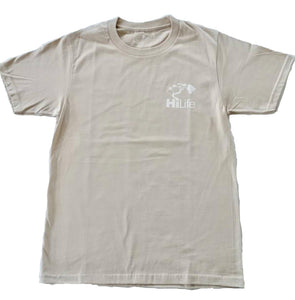 HiLife ベーシック ロゴ ハワイアン Tシャツ メンズ　サンド