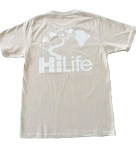 HiLife ベーシック ロゴ ハワイアン Tシャツ メンズ　サンド