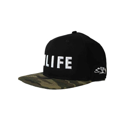 HiLife ハイライフロゴ スナップバック ハット ブラック カモ
