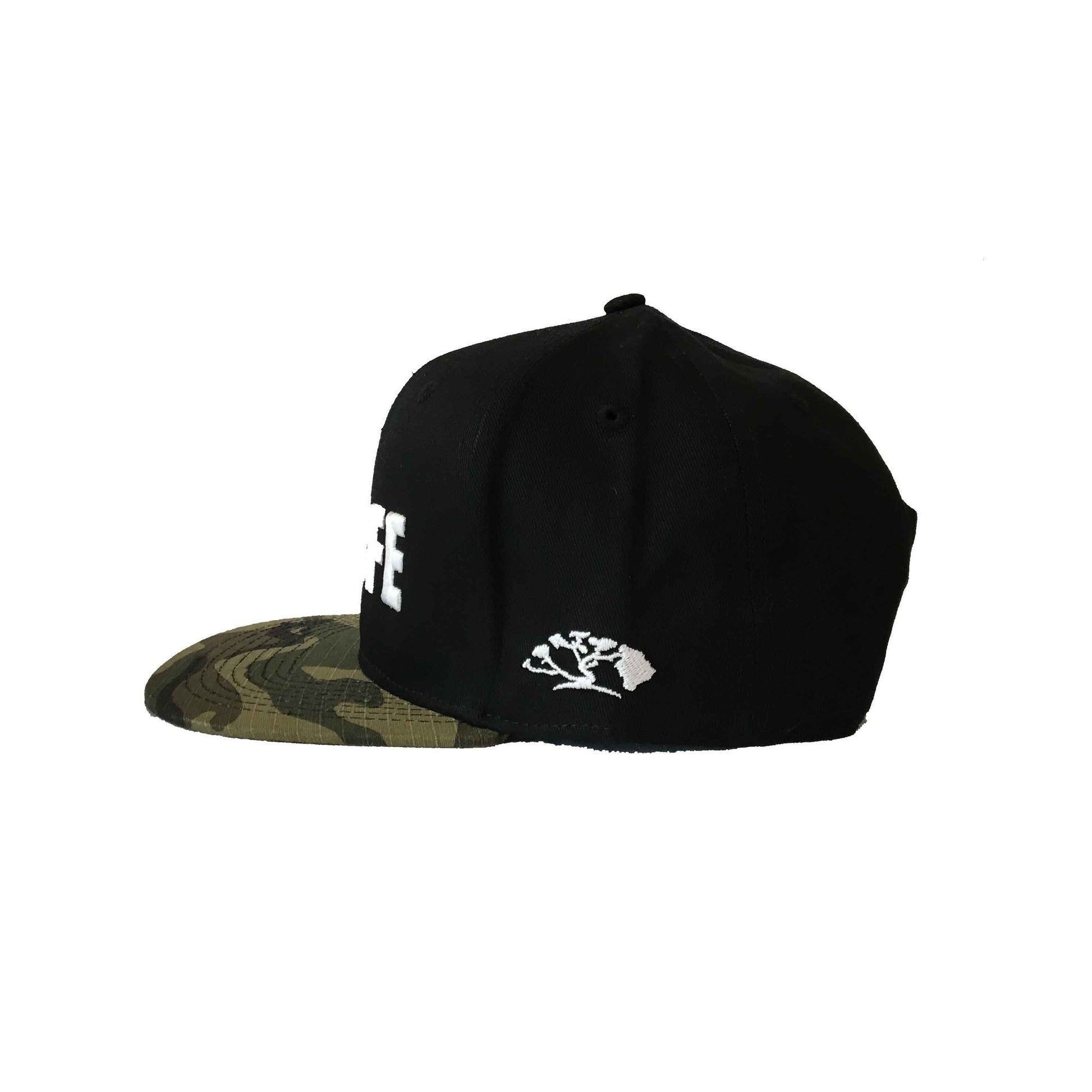HiLife ハイライフロゴ スナップバック ハット ブラック カモ