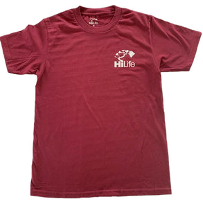 HiLife ベーシック ロゴ ハワイアン Tシャツ メンズ レッド 赤